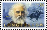 HW Longfellow Postage Stamp